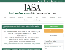 Tablet Screenshot of italianamericanstudies.net